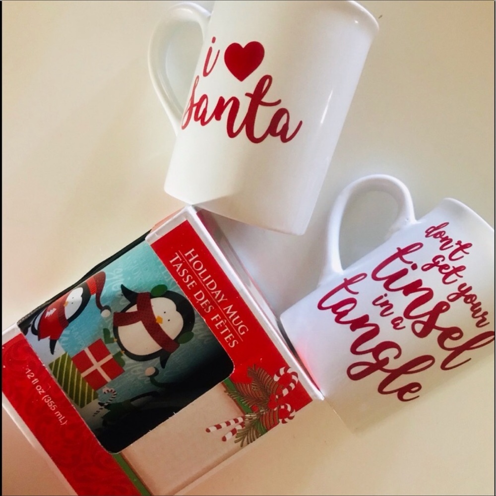 3 pack Holiday Coffee Mugs